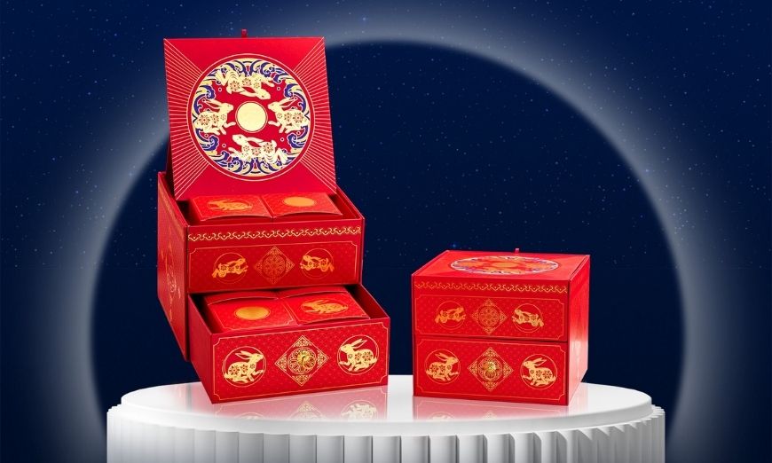 Set quà Trung thu kết hợp bánh Trung thu và trà sang trọng