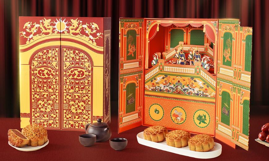 Hộp bánh trung thu cao cấp thiết kế sang trọng tại Sona Gift
